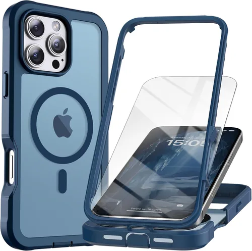 Vista 18 de Funda magnética para iPhone SE 3ª y 2ª [protector de pantalla] [compatible con MagSafe] [protección contra caídas de grado militar]