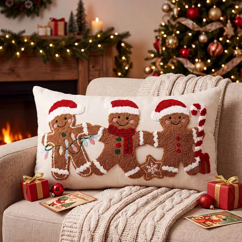 Vista 22 de Boao Merry & Bright - Fundas de almohada lumbar de 12 x 24 pulgadas Rojo Blanco