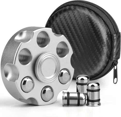 Vista 8 de Juguete Fidget Spinner para Adultos y Niños, Spinner de Mano y Dedo de Aleación Negra Genial, Alivio del Estrés Anti Ansiedad Fidget Cube Fidget