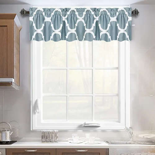 Vista 18 de Melodieux - Cortinas de bolsillo de moda marroquí para cocina, cafetería o baño, pequeñas ventanas