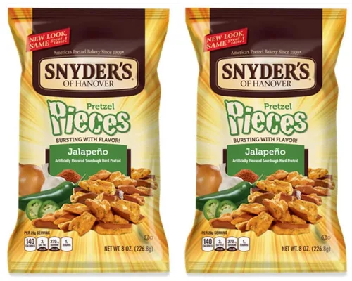 Vista 6 de Snyder's of Hanover, Piezas de pretzel, jalapeño, bolsa de 11.25 onzas (paquete de 3)