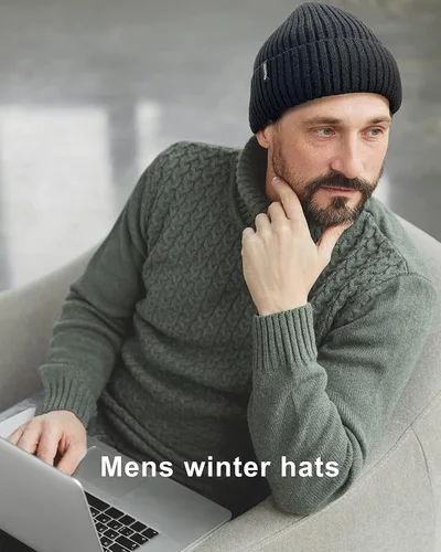 Vista 3 de Gorro de punto para hombre y mujer, cálido para invierno, gorro de esquí suave y cálido, unisex