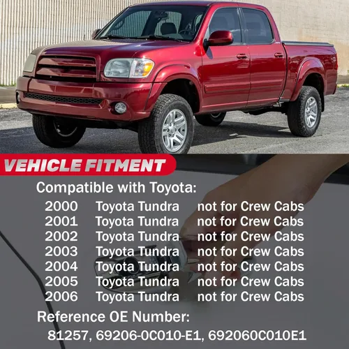 Vista 2 de Manija interior de puerta delantera izquierda para conductor derecha para pasajero para 2000 2001 2002 2003 2004 2005 2006 Toyota Tundra