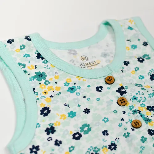 Vista 3 de HonestBaby Multipack Short Romper Sets and Dresses 100% Organic Cotton for Infant Baby, Toddler Boys, Girls, Unisex (LEGACY)