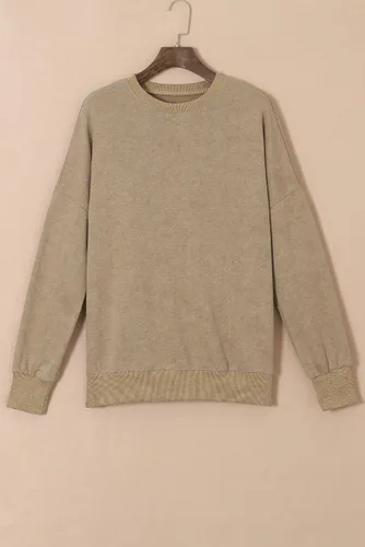 Vista 156 de SHEWIN Sudadera casual de manga larga con cuello redondo para mujer, ligera, holgada
