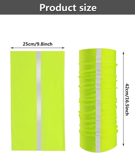Vista 6 de SATINIOR 8 piezas de polaina reflectante para el cuello para hombre, pasamontañas de ciclismo, máscara facial, bandana para el sol para hombre
