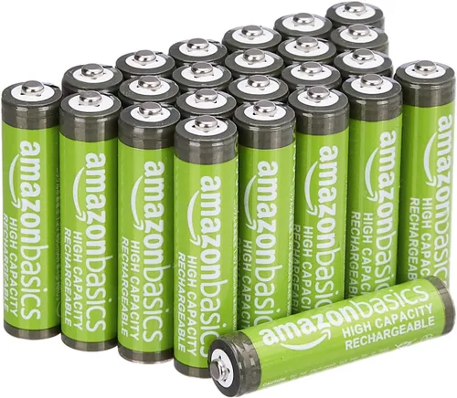 Vista 12 de Amazon Basics - Paquete de 4 pilas recargables AAA NiMH de alta capacidad de 850 mAh, 1.2V, recarga hasta 500 veces, precargadas