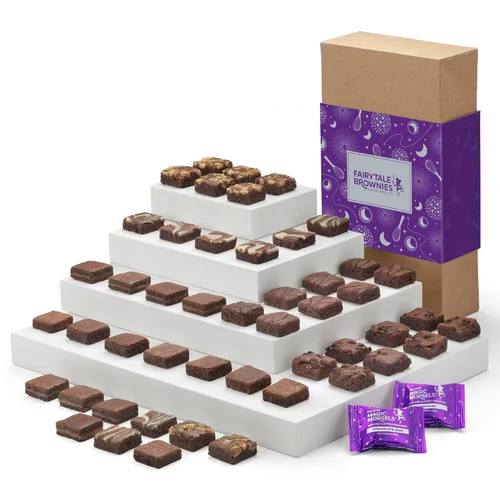 Vista 8 de Fairytale Brownies Regalo de brownie de cumpleaños tamaño bocado - 24 piezas - CB424