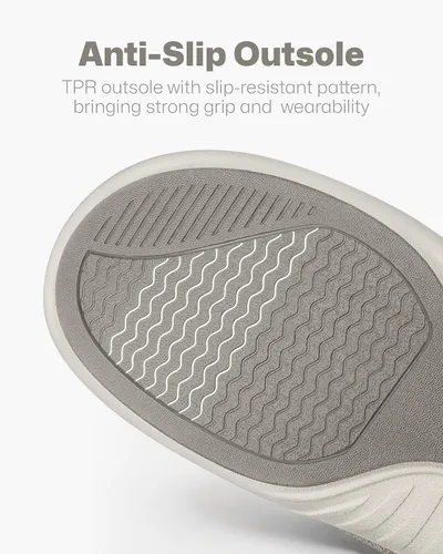 Vista 6 de Zapatos sin cordones para hombre, mocasines de lona con soporte para el arco, tenis ortopédicos casuales para fascitis plantar, zapatos para caminar