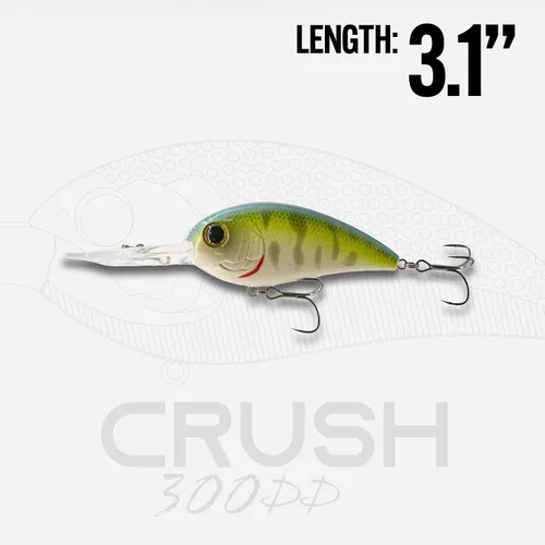 Vista 3 de 6th Sense Crush Deep Diving Crankbait - Señuelo de pesca de alta calidad en aguas profundas con detalles 3D, ganchos de níquel negro afilados