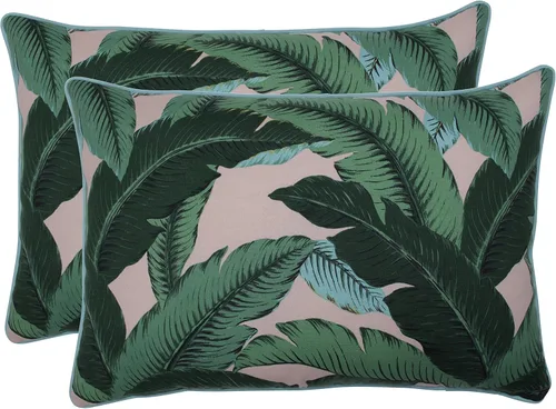 Vista 13 de Pillow Perfect Almohadas lumbares Delray azul marino para exteriores/interiores, 11.5 x 18.5 pulgadas, paquete de 2