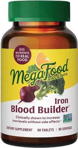 Vista 10 de MegaFood Suplemento de hierro constructor de sangre, apoyo energético