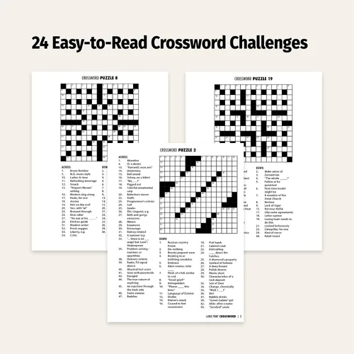 Vista 3 de ZOCO - 10 paquetes de regalo - Juegos de cerebro con letra grande para adultos - Cada paquete incluye (1) búsqueda de palabras, (1) crucigrama, (1)