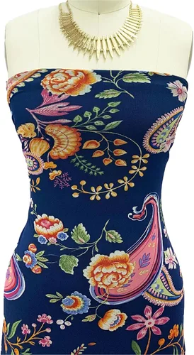 Vista 2 de Texco Inc - Tela de malla de encaje de poliéster elastano estampada de 60 pulgadas de ancho (3.53 oz/m²), ligera, elástica en 4 direcciones