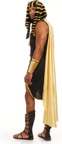 Vista 2 de Dreamgirl Men's Adult Fashion King of Egypt King Tut Costume, Gold