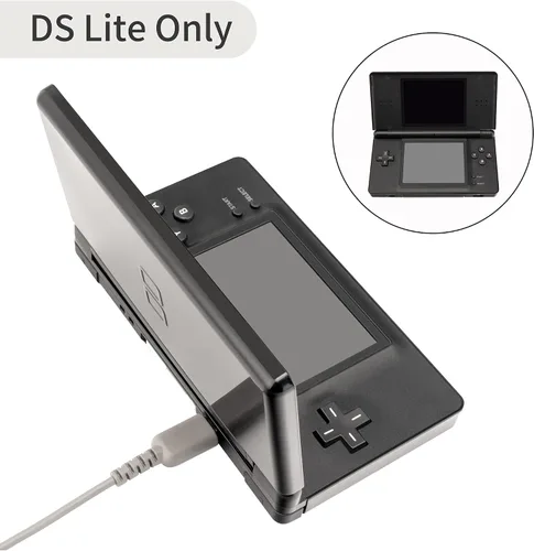 Vista 2 de Funturbo DS Lite Charger, DS Cargador Cable NDS Lite Adaptador de CA para Nintendo NDSL DS Lite Cable de Alimentación y Cable de Carga