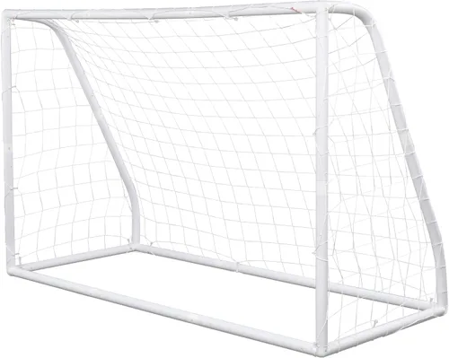 Vista 7 de Juego de portería de fútbol de 6 x 4 pies, equipo de entrenamiento de fútbol portátil 3 en 1 con red de fútbol, balón, blanco y panel de rebote