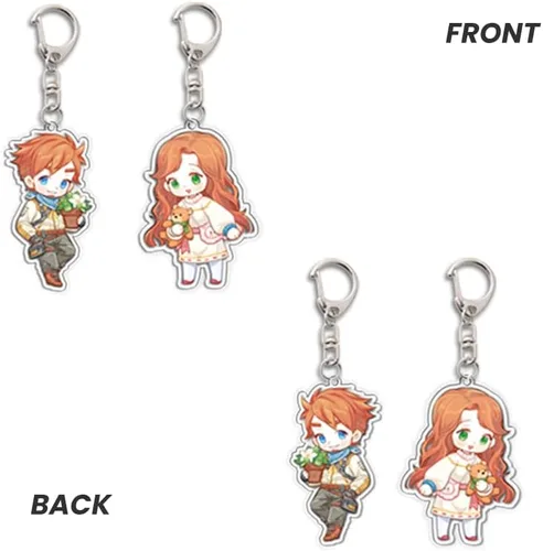 Vista 5 de My Time at Portia Characters Merch - Llavero acrílico de dos caras (2 pulgadas de alto)
