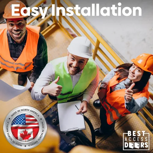 Vista 5 de Best - Panel de acceso a conducto extraíble de 8 x 8 pulgadas con junta de neopreno, puerta de acceso de conducto HVAC con aislamiento de fibra