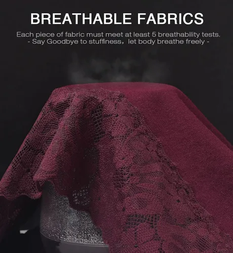 Vista 5 de RHYFF Ropa interior de algodón para mujer calzones de encaje suave calzones hipster para mujer elásticos paquete de 5 a