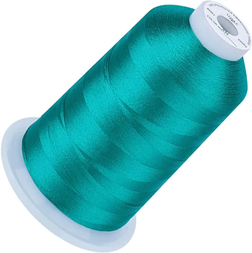 Vista 119 de Simthread 5500 yardas de hilo de bordar, 5000M de alto rendimiento 40WT 100% hilo de poliéster – 170+ colores vívidos, clasificado de alta velocidad