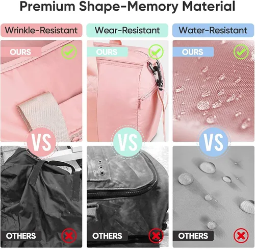 Vista 7 de BALEINE bolso de gimnasio para mujeres y hombres, pequeño bolso de lona impermeable y ligero para deportes, gimnasios y escapadas de fin de semana