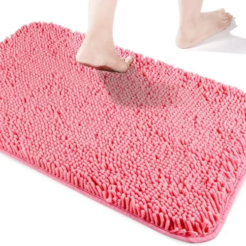 Vista 223 de Yeaban Alfombra de pasillo de baño de 24 x 72 pulgadas, antideslizante, alfombra de baño larga de felpilla gruesa, absorbente y lavable, alfombra