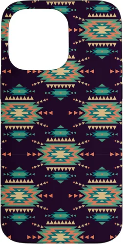 Vista 21 de Unique Western Black Turquoise Navajo Aztec Pattern Case for iPhone 17
