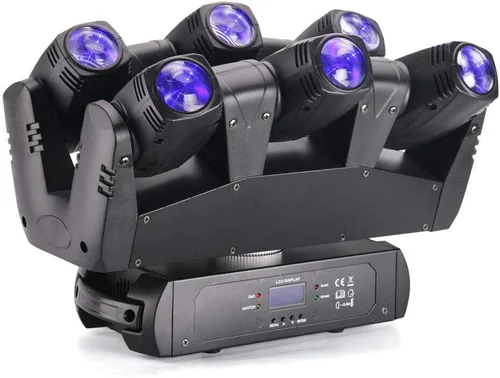 Vista 5 de 110W 6 cabezas Sharpy Beam RGBW LED cabeza móvil araña luz etapa