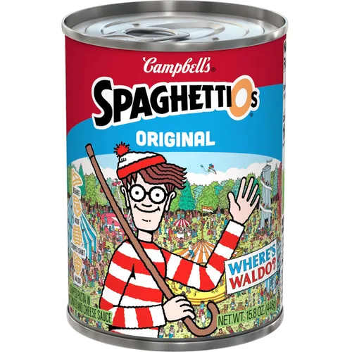 Vista 36 de SpaghettiOs Pasta enlatada con albóndigas A to Z's, lata de 15.6 onzas