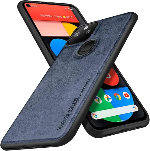 Vista 8 de X-level Funda protectora para Google Pixel 5A 5G, piel sintética de alta calidad, TPU suave, a prueba de golpes, funda protectora para Google Pixel
