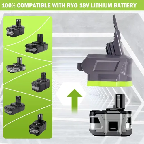 Vista 3 de EID Adaptador de batería V7/V8 para Ryobi 18 V convertidor de batería para Dyson V7 V8 Animal Absolute Motorhead Trigger Fluffy HEPA Aspiradora