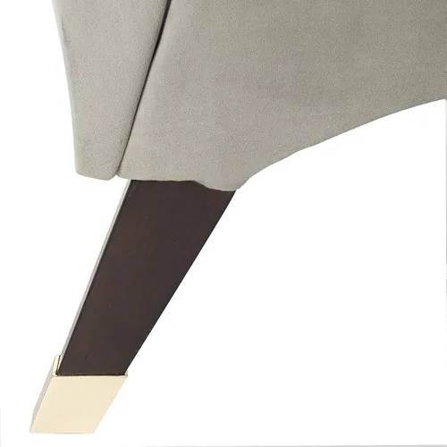 Vista 10 de Safavieh Home Collection Caiden - Tumbona de terciopelo gris con almohada