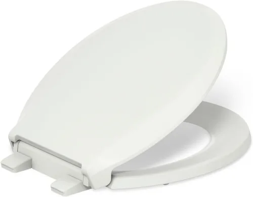 Vista 46 de KOHLER 4639-RL-0 Cachet ReadyLatch Asiento de inodoro redondo con cierre suave, color blanco