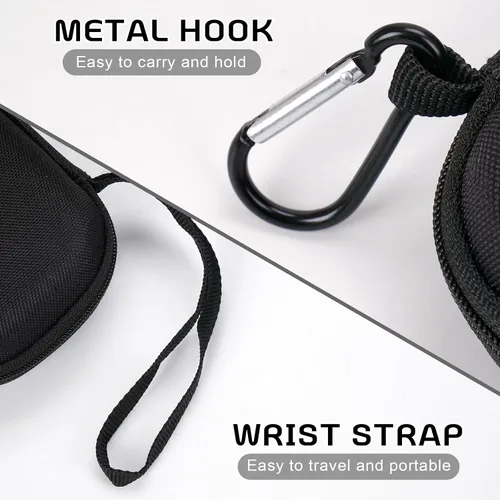 Vista 4 de MGZNMTY Estuche para inhalador de asma, almacenamiento y viaje, práctico estuche para inhalador para adultos y niños (solo estuche) (negro claro)