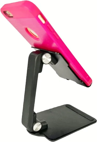 Vista 3 de JBGold Soporte para teléfono celular, totalmente plegable, ajustable, color negro