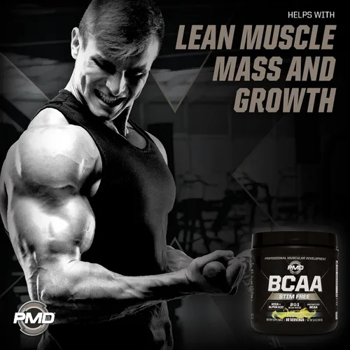 Vista 5 de PMD Sports BCAA - Aminoácidos sin estimulación – Mejor rendimiento de entrenamiento, recuperación mejorada, energía diaria, constructor muscular