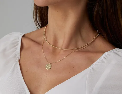 Vista 37 de Collares en capas para mujer, chapados en plata, delicada cuerda torcida de serpiente, delicado collar en capas, gargantilla de diferentes