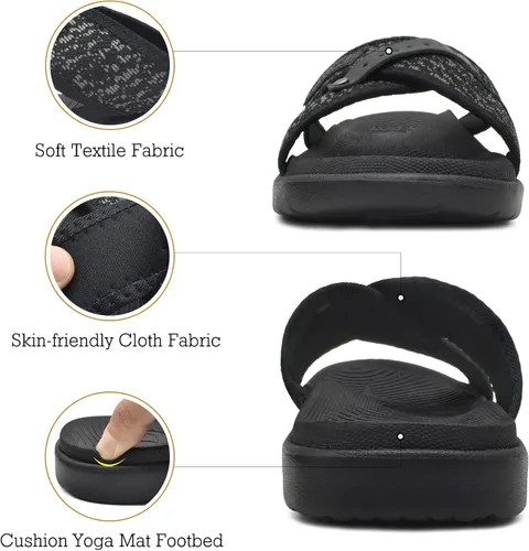 Vista 5 de ONCAI Sandalias cruzadas para hombre, soporte de arco, sandalias deportivas con plantilla ortopédica para fascitis plantar