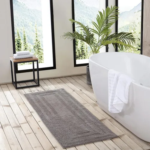 Vista 8 de Eddie Bauer - Alfombra de baño, alfombra de pasillo de algodón 100% suave y afelpado con mechones, altamente absorbente, de secado rápido y con Beige