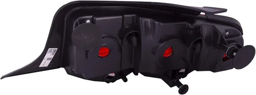 Vista 6 de HEADLIGHTSDEPOT Juego de luces traseras de diseño simple con par de lentes transparentes rojas compatibles con Mustang/Shelby GT500 2010-2012