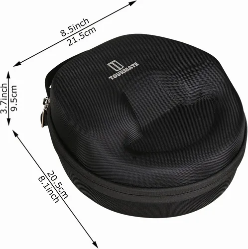 Vista 4 de Estuche rígido de viaje para auriculares inalámbricos Logitech Zone Vibe 100/125, estuche protector de almacenamiento de transporte - Tourmate