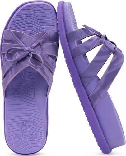 Vista 10 de COFACE Sandalias ortopédicas elegantes para mujer, puntera cuadrada, cómodas, gruesas, atléticas, para recuperación, caminar, ligeras, de espuma