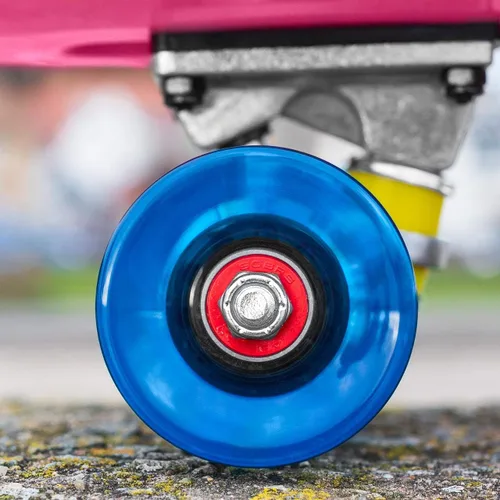 Vista 4 de VICI - Patinetas Cruiser de 27 pulgadas, color rosa y azul vibrante, monopatín fuerte y ligero, perfecto para niños, adolescentes y adultos, opción