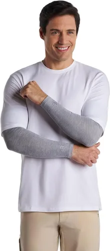 Vista 8 de Coolibar Mangas de brazo solar para hombre - Protección solar UPF 50+ - Navagio Gris topo oscuro