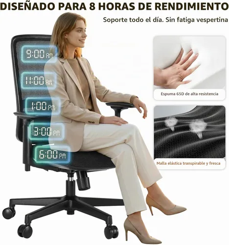 Vista 5 de ErgoSift Silla de oficina ergonómica M1 con profundidad de asiento