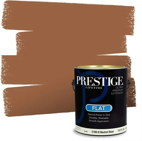 Vista 107 de PRESTIGE Pintura exterior e imprimación en uno, bronceado Aberdeen, plano, 1 galón
