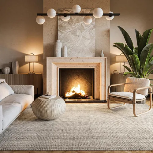 Vista 14 de nuLOOM Ashli Alfombra tejida a mano, Natural, 1,52 x 2,44 m, estilo granja, de yute, suave y texturizada, resistente a manchas, fácil de limpiar