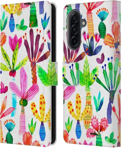 Vista 210 de Head Case Designs Officially Licensed Ninola Brushstrokes Black Summer Patterns Leather Wallet Case Compatible with Samsung Galaxy A07 4G
