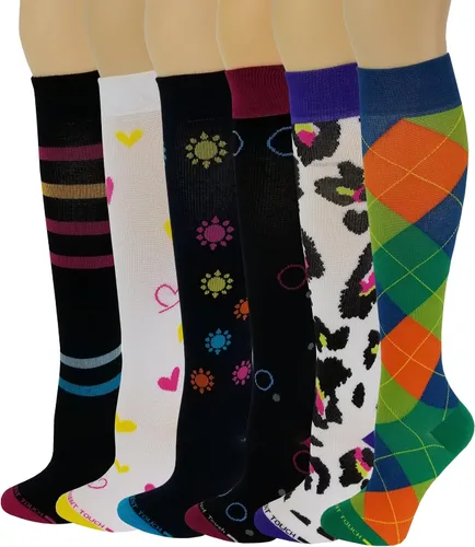 Vista 11 de Paquete de 6 pares de calcetines largos antifatiga de compresión moderada
